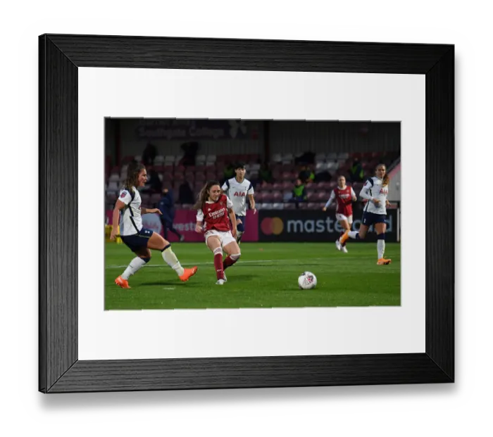 Framed Print : Arsenal Women's FA Cup: Lisa Evans Scores Brace Against Tottenham Hotspur