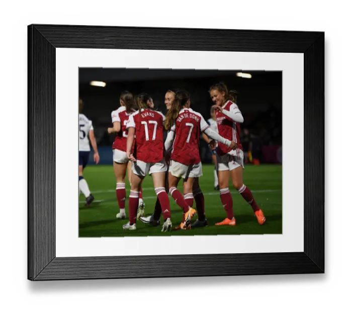 Framed Print : Arsenal Women's FA Cup Victory: Evans Scores Hat-trick Against Tottenham Hotspur Framed Print : Arsenal Women's FA Cup Victory: Evans Scores Hat-trick Against Tottenham Hotspur