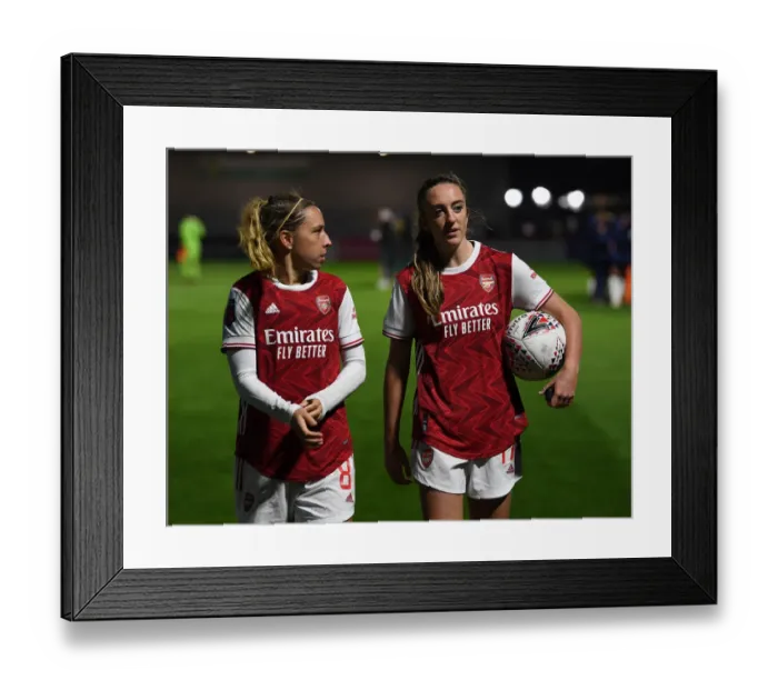 Framed Print : Arsenal Women's FA Cup Victory: Jordan Nobbs Celebrates Hat-Trick Against Tottenham Hotspur