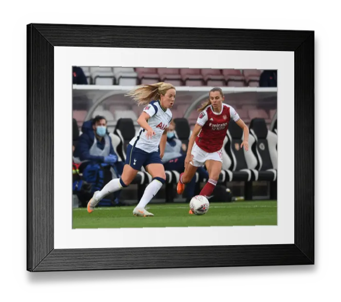 Framed Print : Arsenal Women vs. Tottenham Hotspur Women: FA Cup Showdown at Meadow Park