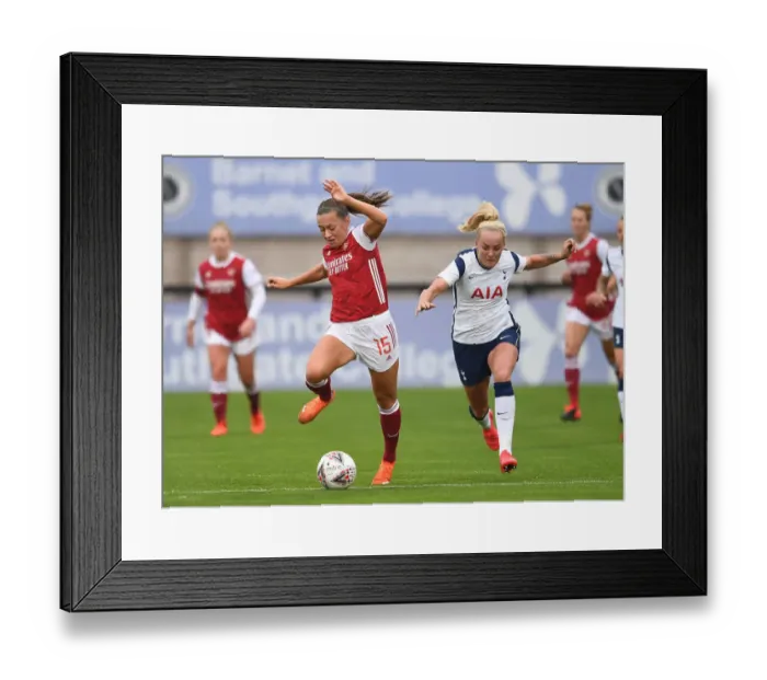 Framed Print : FA Cup: Arsenal Women vs. Tottenham Hotspur Women - Foul Play Marred Contest