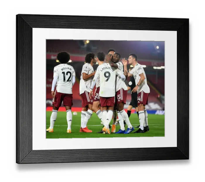 Framed Print : Alexis Lacazette's Goal: Liverpool vs. Arsenal, 2020-21 Premier League