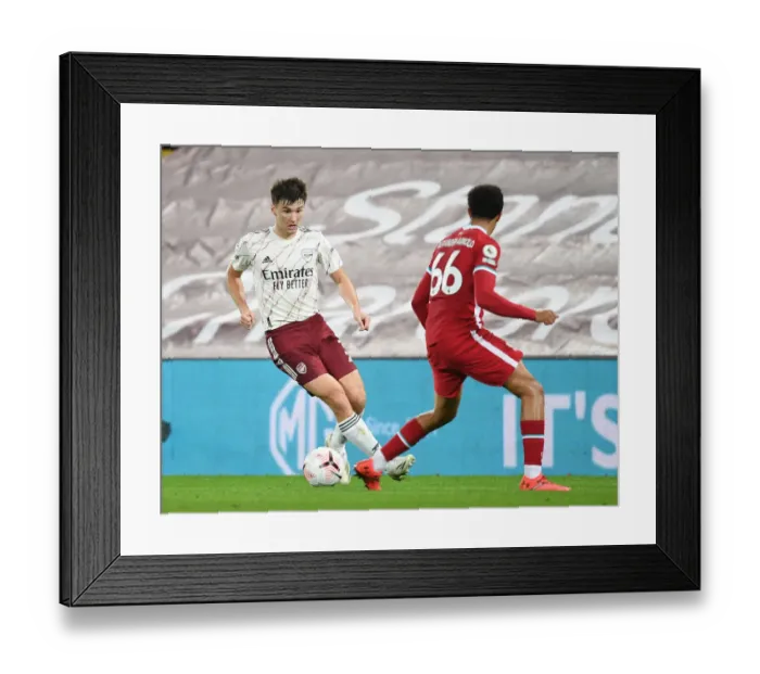 Framed Print : Arsenal vs. Liverpool: 2020-21 Premier League Clash at Anfield Amidst Pandemic Restrictions