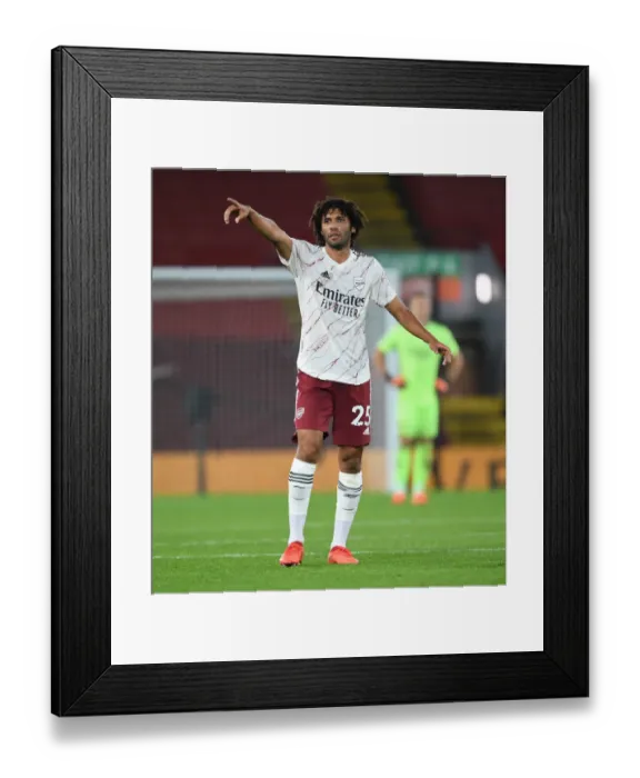 Framed Print : Arsenal's Mo Elneny at Anfield: Liverpool vs Arsenal, 2020-21 Premier League