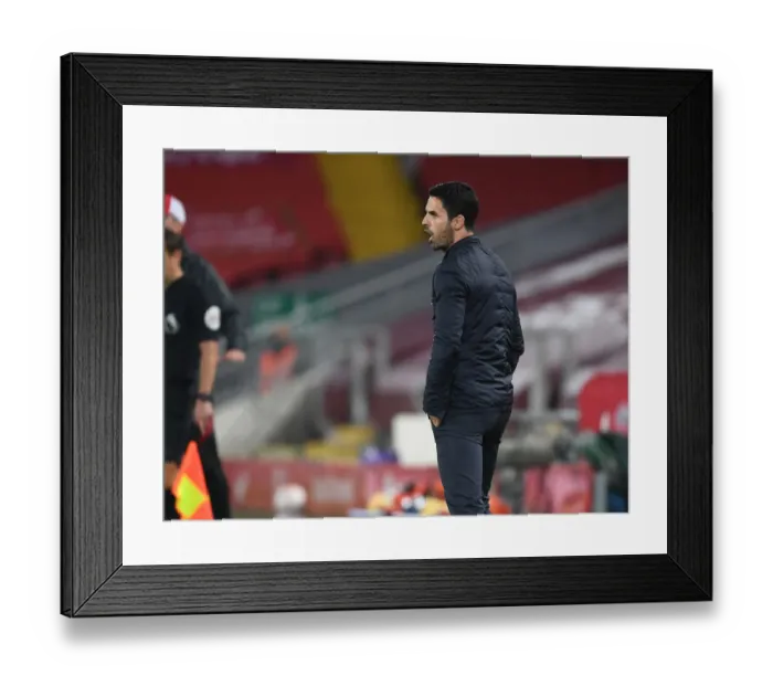 Framed Print : Behind Closed Doors: Mikel Arteta's Battle at Anfield - Liverpool vs. Arsenal, 2020-21 Premier League Framed Print : Behind Closed Doors: Mikel Arteta's Battle at Anfield - Liverpool vs. Arsenal, 2020-21 Premier League