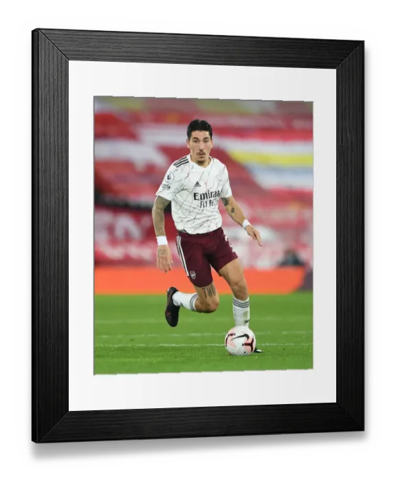 Framed Print : Bellerin Faces Empty Anfield: Arsenal vs. Liverpool, 2020-21 Premier League Framed Print : Bellerin Faces Empty Anfield: Arsenal vs. Liverpool, 2020-21 Premier League