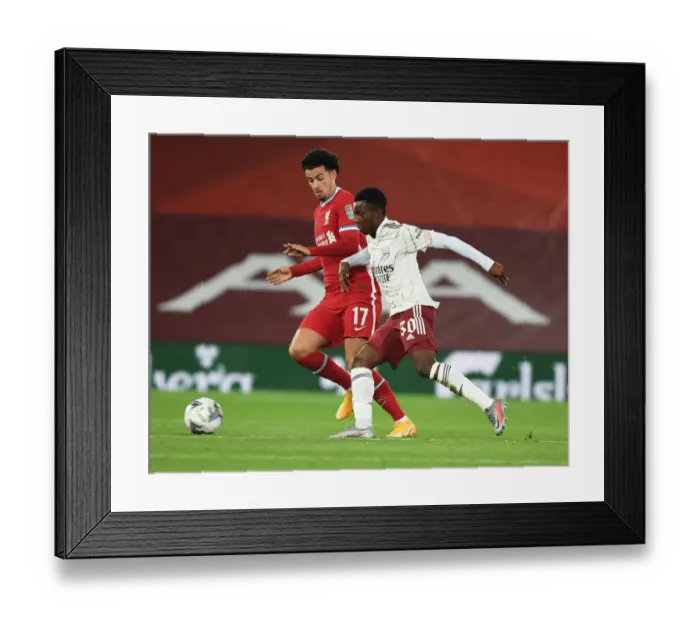 Framed Print : Arsenal vs Liverpool - Carabao Cup 2020-21: Empty Anfield Showdown