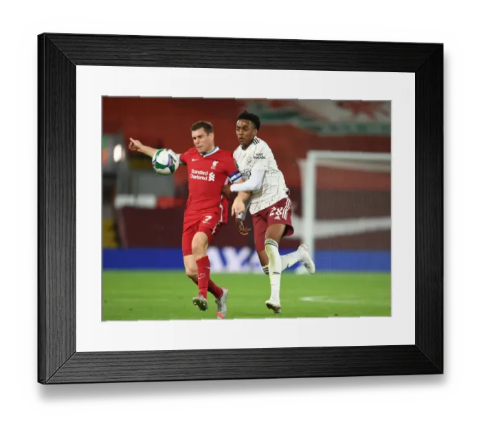 Framed Print : Carabao Cup Clash: Empty Anfield - Liverpool vs. Arsenal (2020-21)