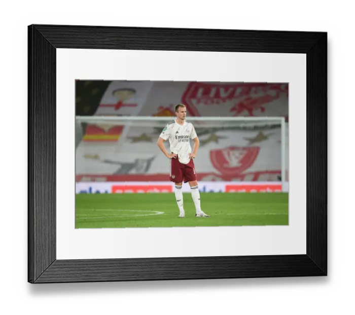 Framed Print : Empty Anfield: Rob Holding Faces Liverpool in COVID-19 Era Carabao Cup Clash