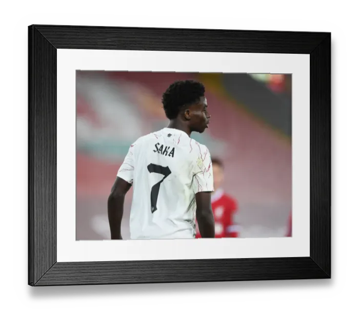 Framed Print : Bukayo Saka's Brilliant Performance: Arsenal Stuns Liverpool in Empty Anfield (Carabao Cup 2020-21) Framed Print : Bukayo Saka's Brilliant Performance: Arsenal Stuns Liverpool in Empty Anfield (Carabao Cup 2020-21)
