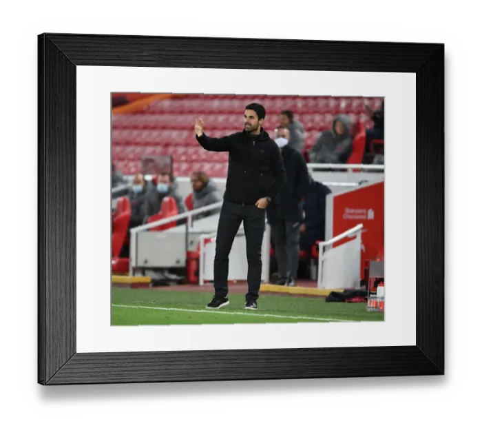 Framed Print : Empty Anfield Showdown: Arteta's Arsenal Face Liverpool in COVID-19 Carabao Cup Match