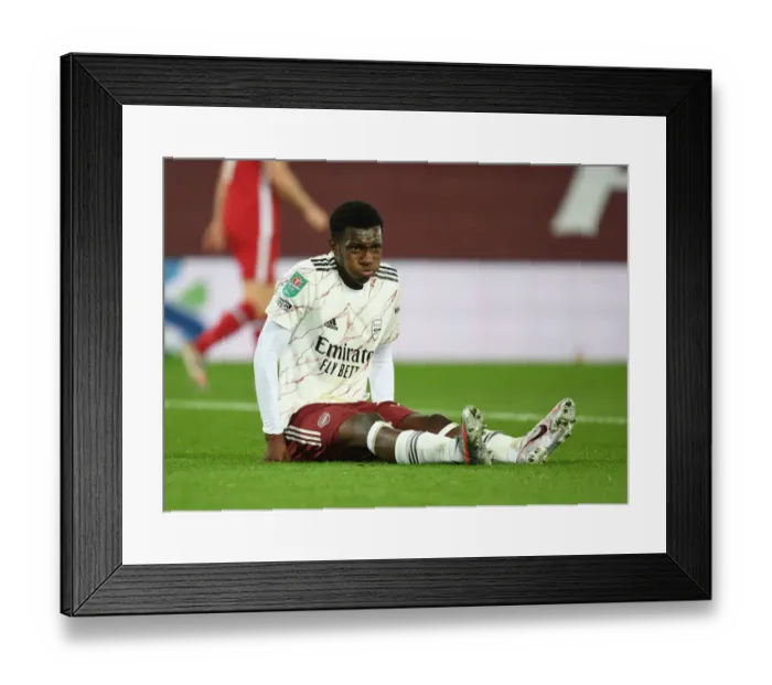 Framed Print : Empty Anfield: Nketiah Leads Arsenal Against Liverpool in Carabao Cup Amidst Pandemic