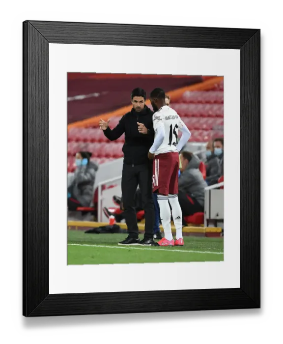 Framed Print : Carabao Cup Showdown: Arteta Faces Liverpool at Anfield, 2020-21