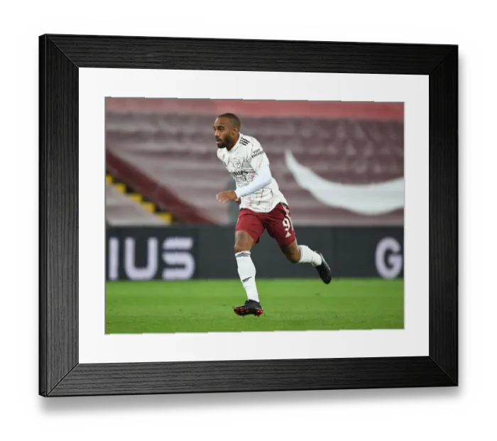 Framed Print : Arsenal's Alex Lacazette at Empty Anfield: Carabao Cup Clash vs Liverpool, 2020 Framed Print : Arsenal's Alex Lacazette at Empty Anfield: Carabao Cup Clash vs Liverpool, 2020