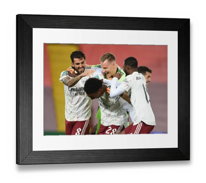 Framed Print : Arsenal's Shocking Carabao Cup Victory at Empty Anfield: Triumphing Over Liverpool Amidst the Pandemic
