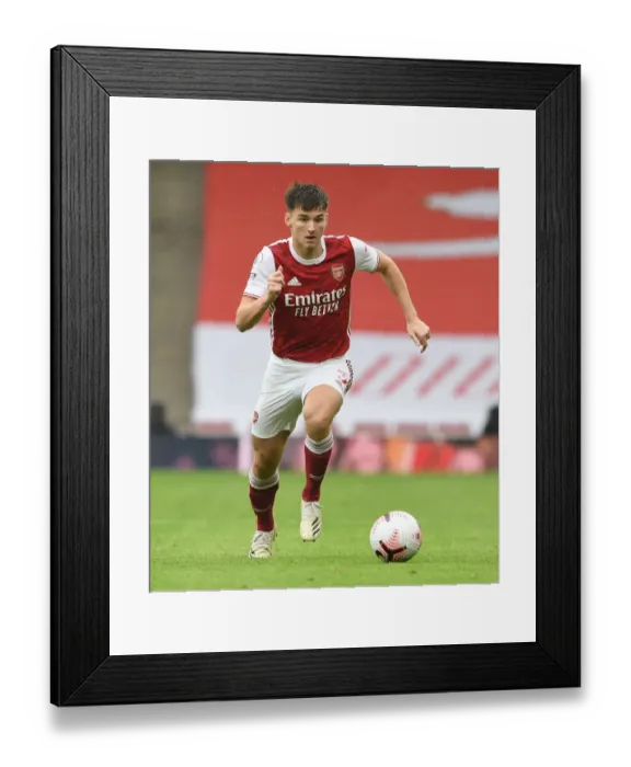 Framed Print : Arsenal's Kieran Tierney in Action Against Sheffield United at Emirates Stadium (2020-21) - Behind Closed Doors