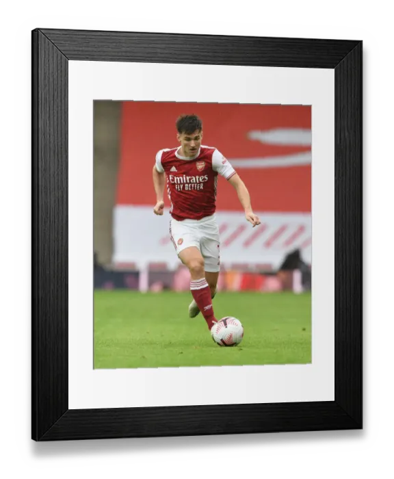 Framed Print : Arsenal's Kieran Tierney in Action: Arsenal vs. Sheffield United (2020-21) - Emirates Stadium
