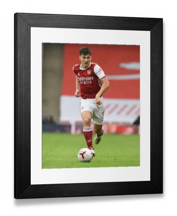 Framed Print : Arsenal's Kieran Tierney in Action: Arsenal vs. Sheffield United (2020-21) - Emirates Stadium