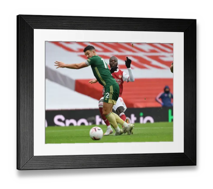 Framed Print : Pepe Scores the Second: Arsenal vs Sheffield United in Empty Emirates Stadium (2020-21) Framed Print : Pepe Scores the Second: Arsenal vs Sheffield United in Empty Emirates Stadium (2020-21)