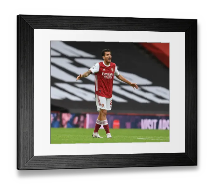 Framed Print : Arsenal's Dani Ceballos in Action against Sheffield United: 2020-21 Premier League, Emirates Stadium
