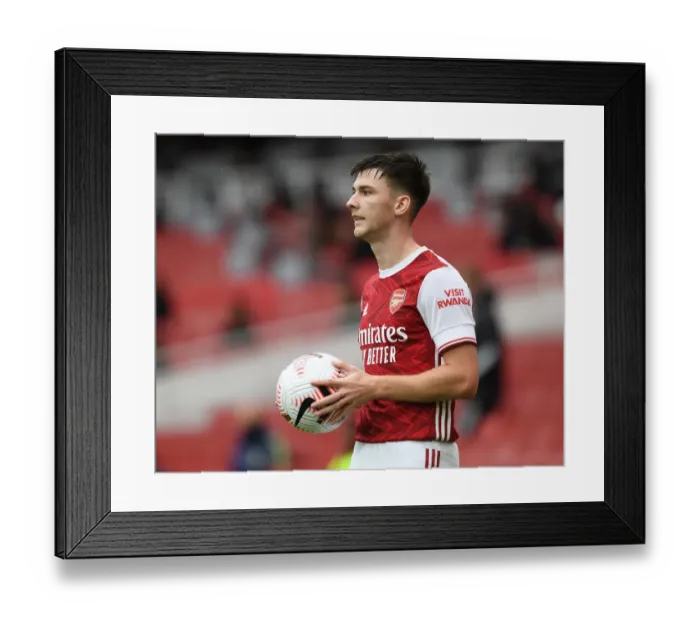 Framed Print : Arsenal's Kieran Tierney in Action Against Sheffield United: A Behind-Closed-Doors Battle (2020-21) Framed Print : Arsenal's Kieran Tierney in Action Against Sheffield United: A Behind-Closed-Doors Battle (2020-21)