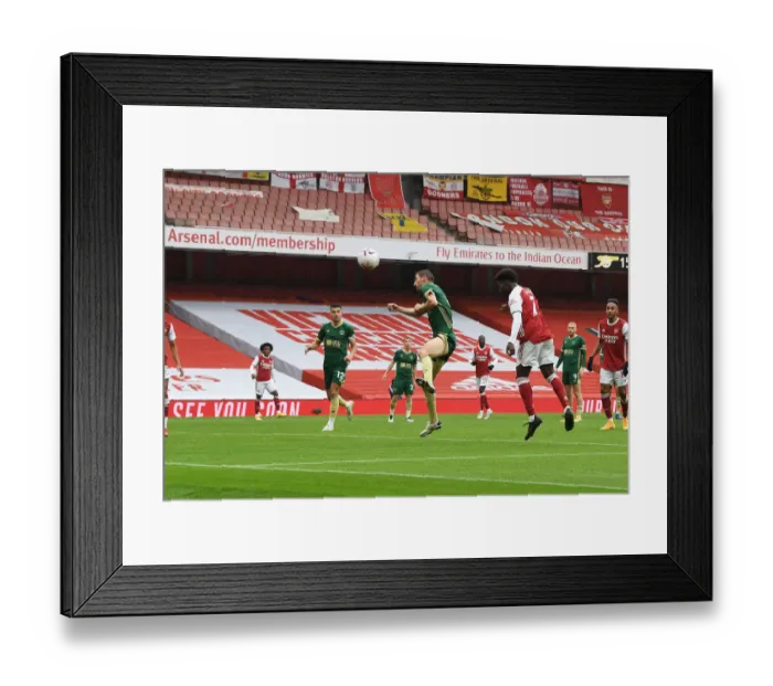 Framed Print : Bukayo Saka Scores First Arsenal Goal of the Season in Empty Emirates Stadium (Arsenal vs Sheffield United 2020-21) Framed Print : Bukayo Saka Scores First Arsenal Goal of the Season in Empty Emirates Stadium (Arsenal vs Sheffield United 2020-21)