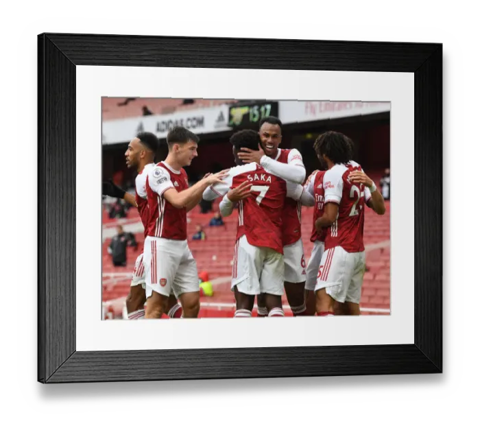 Framed Print : Arsenal's Bukayo Saka Scores First Goal in Emirates Stadium Win Against Sheffield United (2020-21) Framed Print : Arsenal's Bukayo Saka Scores First Goal in Emirates Stadium Win Against Sheffield United (2020-21)