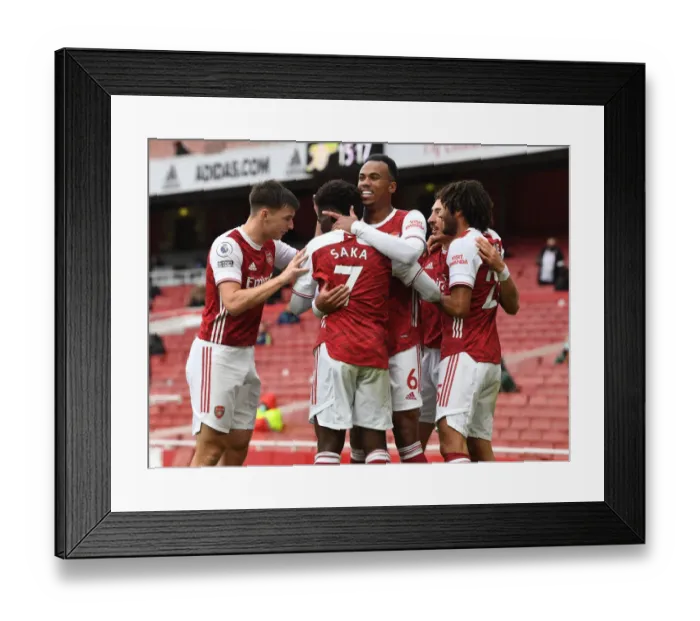 Framed Print : Bukayo Saka Scores Historic First Goal in Empty Emirates: Arsenal's Victory over Sheffield United, 2020-21 Framed Print : Bukayo Saka Scores Historic First Goal in Empty Emirates: Arsenal's Victory over Sheffield United, 2020-21