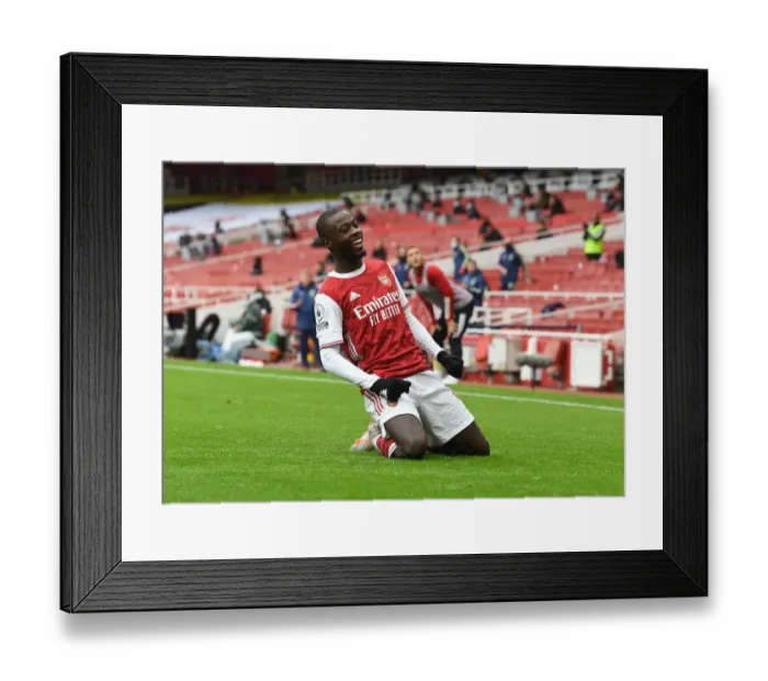 Framed Print : Nicolas Pepe Scores Arsenal's Second Goal Against Sheffield United in Empty Emirates Stadium (2020-21) Framed Print : Nicolas Pepe Scores Arsenal's Second Goal Against Sheffield United in Empty Emirates Stadium (2020-21)