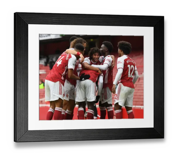Framed Print : Arsenal's Pepe Scores in Empty Emirates: A Moment of Joy Amidst Pandemic Restrictions Framed Print : Arsenal's Pepe Scores in Empty Emirates: A Moment of Joy Amidst Pandemic Restrictions