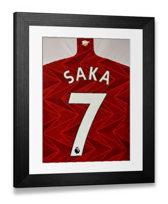 Framed Print : Arsenal's Bukayo Saka in Emirates Stadium Changing Room: Arsenal v Sheffield United, 2020-21 Season