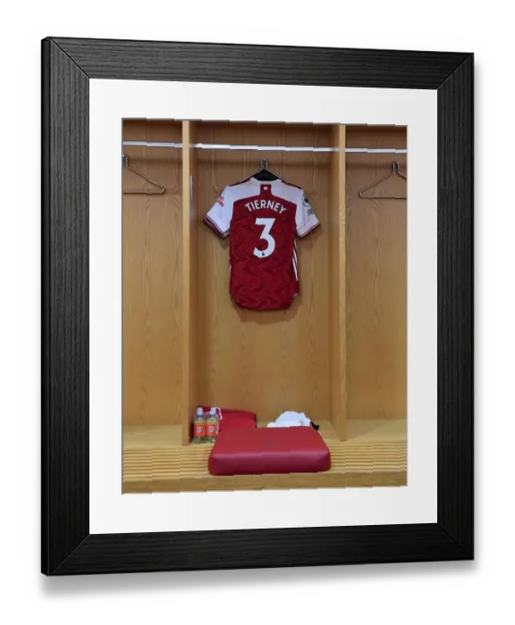 Framed Print : Arsenal's Empty Emirates: Kieran Tierney's Shirt in the Quiet Before the Storm (Arsenal v Sheffield United, 2020-21) Framed Print : Arsenal's Empty Emirates: Kieran Tierney's Shirt in the Quiet Before the Storm (Arsenal v Sheffield United, 2020-21)