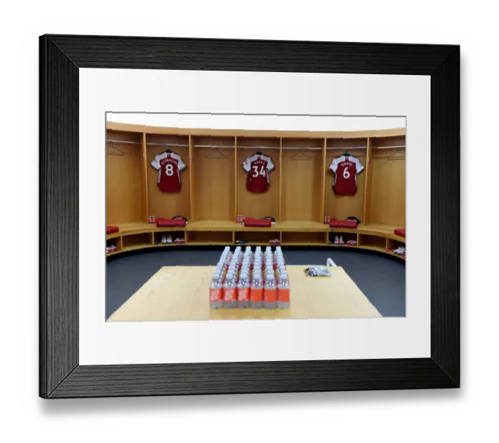 Framed Print : Empty Arsenal Changing Room: Arsenal vs Sheffield United, 2020-21 Premier League - Behind Closed Doors Framed Print : Empty Arsenal Changing Room: Arsenal vs Sheffield United, 2020-21 Premier League - Behind Closed Doors