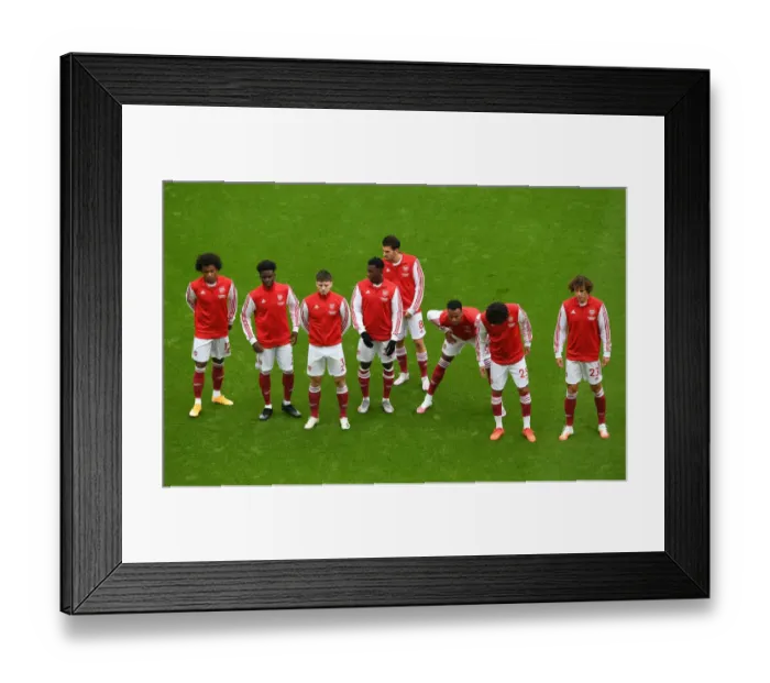 Framed Print : Arsenal Squad Before Arsenal v Sheffield United, Premier League 2020-21