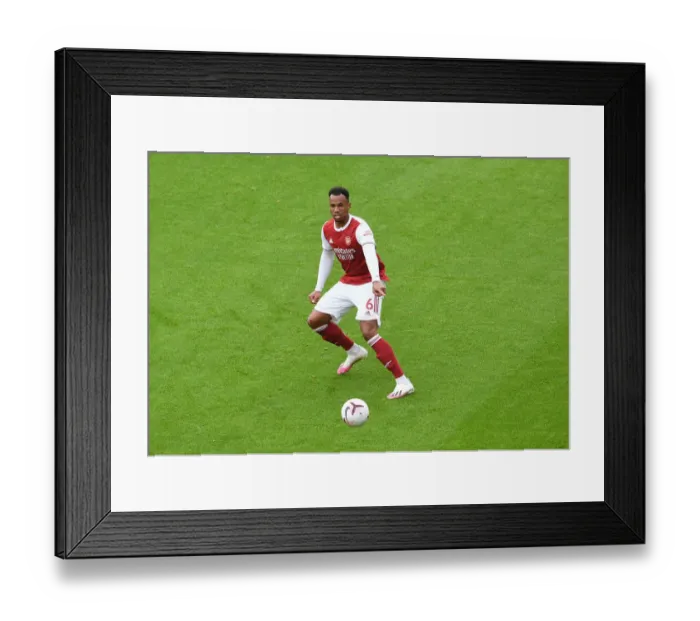 Framed Print : Gabriel Magalhaes in Action: Arsenal vs. Sheffield United (2020-21) Framed Print : Gabriel Magalhaes in Action: Arsenal vs. Sheffield United (2020-21)