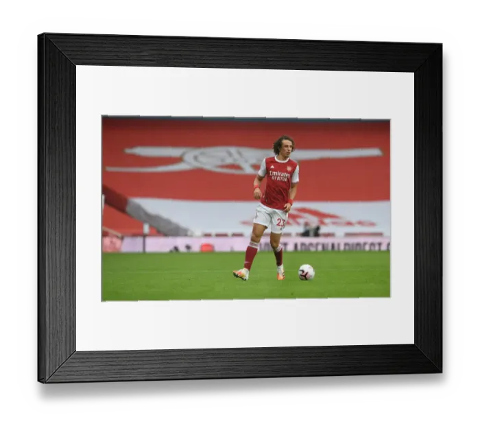 Framed Print : David Luiz in Action: Arsenal vs Sheffield United (Premier League 2020-21)