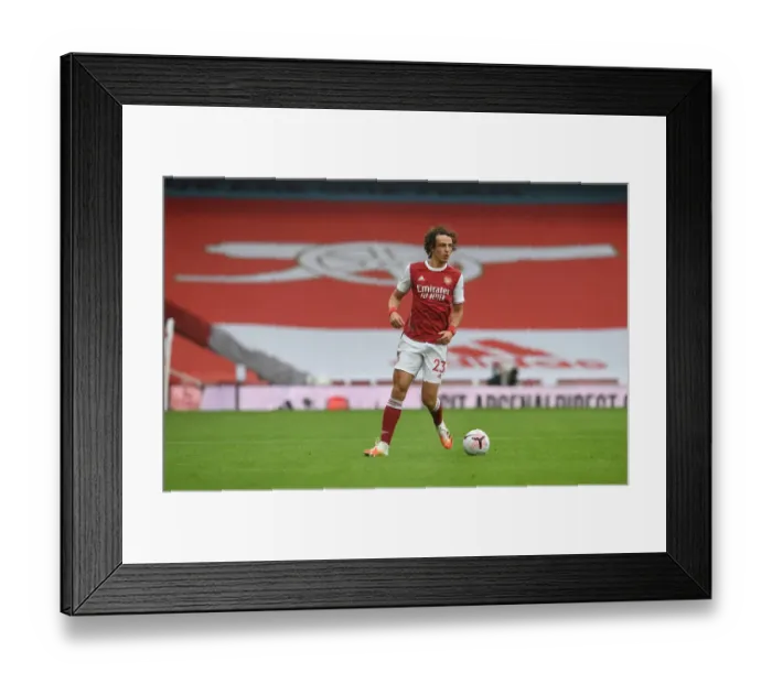Framed Print : Arsenal vs Sheffield United: David Luiz in Action at the Emirates Stadium (2020-21 Premier League)