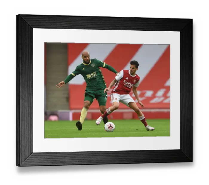 Framed Print : Premier League Showdown: Ceballos vs McGoldrick - Arsenal vs Sheffield United Framed Print : Premier League Showdown: Ceballos vs McGoldrick - Arsenal vs Sheffield United