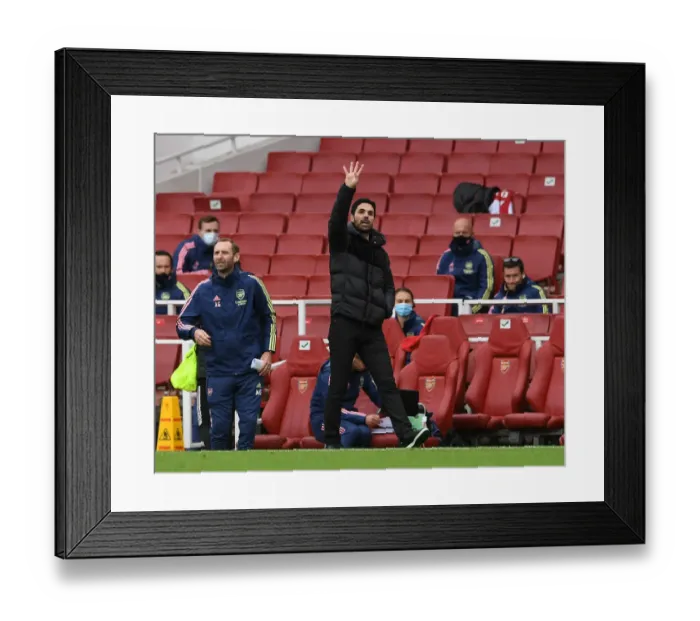 Framed Print : Mikel Arteta's Arsenal Debut: Arsenal vs Sheffield United (2020-21), Emirates Stadium