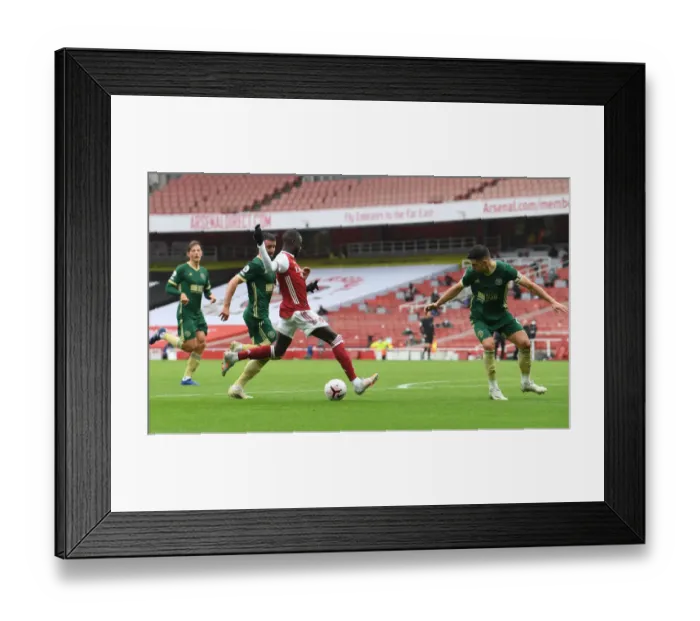 Framed Print : Pepe Scores Arsenal's Second: Arsenal v Sheffield United, Premier League 2020-21