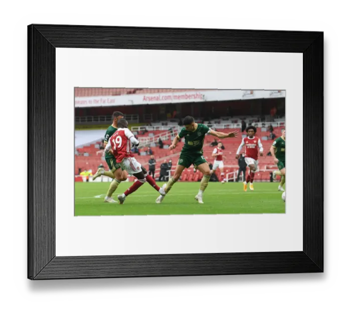 Framed Print : Pepe Scores His Second: Arsenal's Victory Against Sheffield United, 2020-21 Premier League