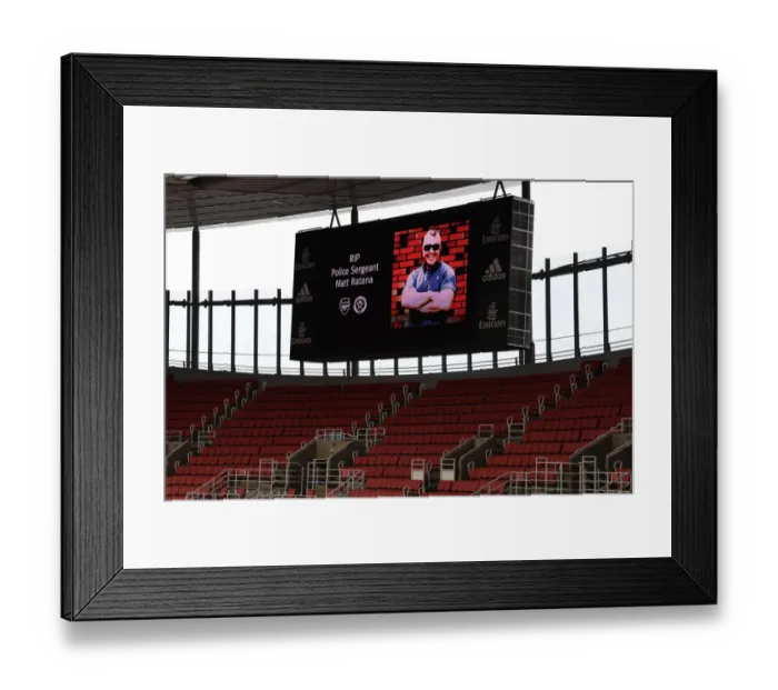Framed Print : Arsenal vs Sheffield United: Tribute to Sergeant Matt Ratana Ahead of Premier League Match Framed Print : Arsenal vs Sheffield United: Tribute to Sergeant Matt Ratana Ahead of Premier League Match