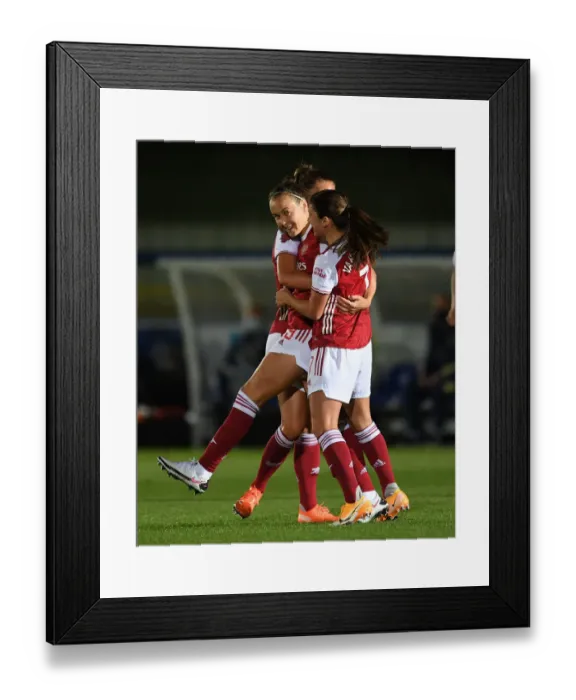 Framed Print : Caitlin Foord Scores: Chelsea Women vs Arsenal Women in Continental Cup Match Framed Print : Caitlin Foord Scores: Chelsea Women vs Arsenal Women in Continental Cup Match