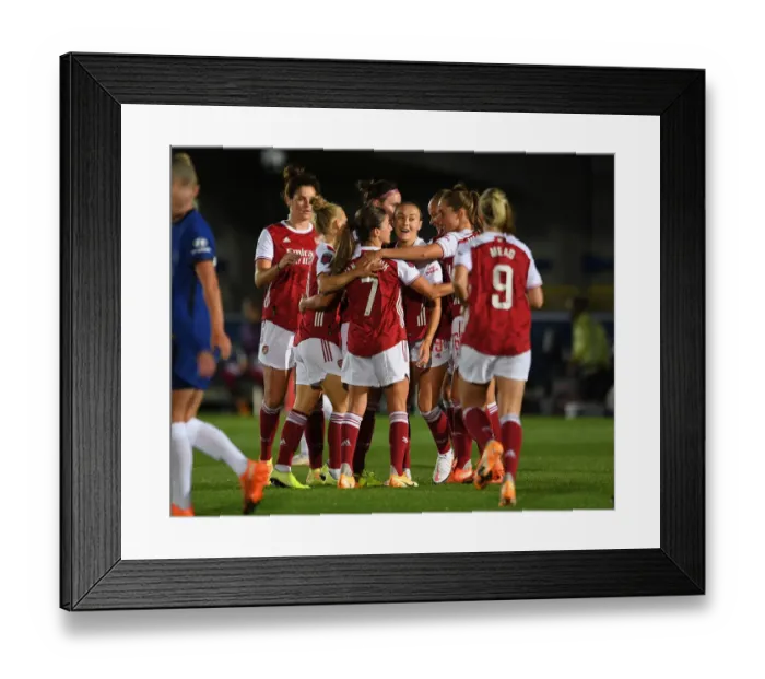 Framed Print : Caitlin Foord Scores for Arsenal Women Against Chelsea in Continental Cup Match
