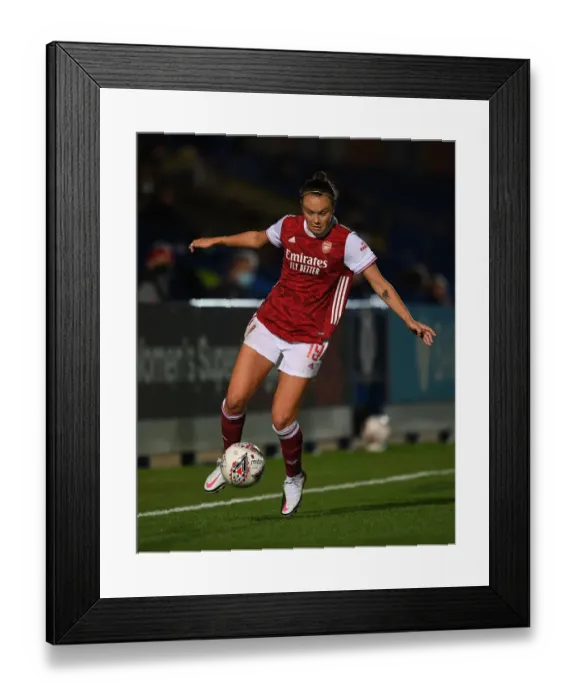 Framed Print : Caitlin Foord of Arsenal Faces Off Against Chelsea Women in Continental Cup Showdown