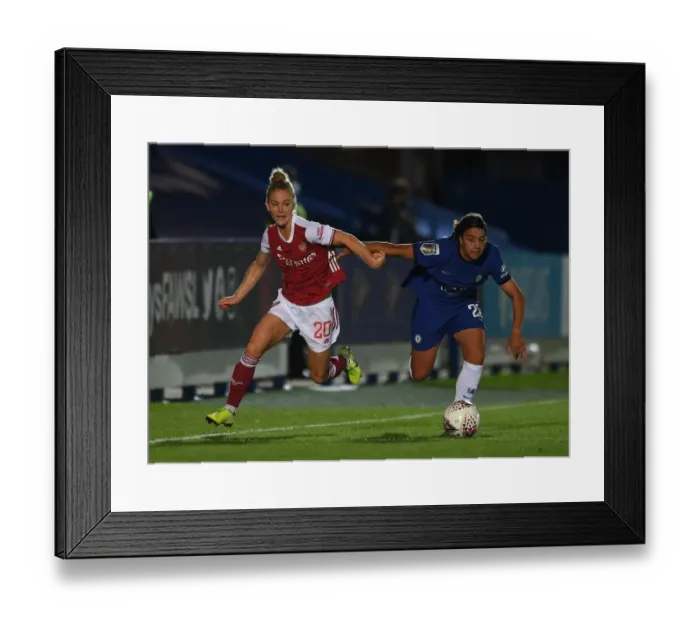 Framed Print : Maier vs. Kerr: A Continental Cup Showdown - Chelsea Women vs. Arsenal Women (2020-21)