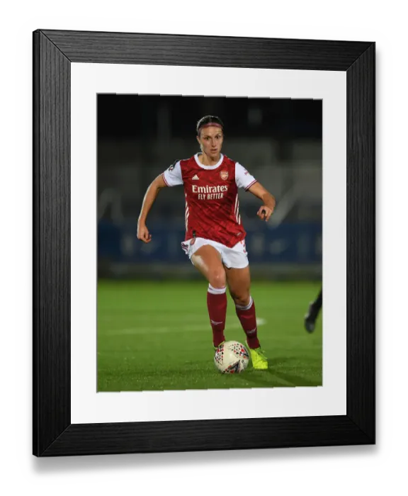 Framed Print : Focused Lotte Wubben-Moy Amidst Intense Chelsea vs. Arsenal Women's Continental Cup Rivalry