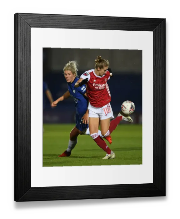 Framed Print : Miedema vs. Bright: A Continental Cup Showdown in Women's Football Framed Print : Miedema vs. Bright: A Continental Cup Showdown in Women's Football
