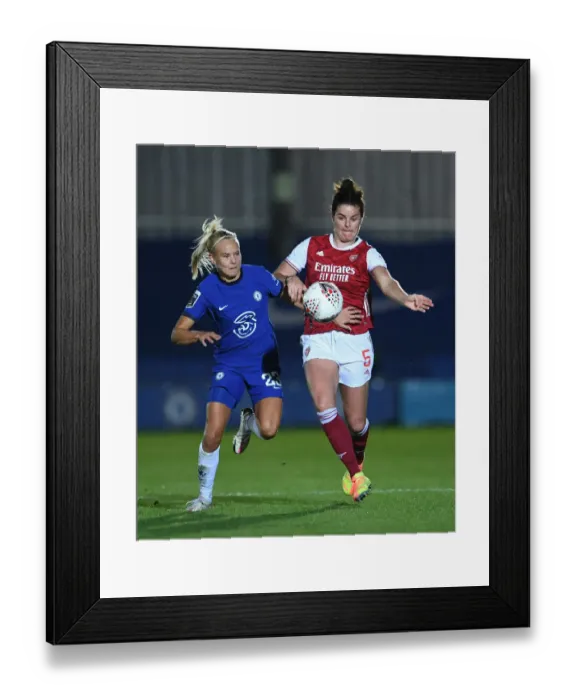 Framed Print : Clash of Titans: Chelsea Women vs. Arsenal Women in Continental Cup Showdown Framed Print : Clash of Titans: Chelsea Women vs. Arsenal Women in Continental Cup Showdown
