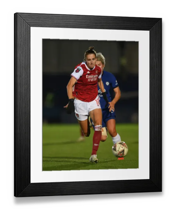 Framed Print : Vivianne Miedema in Action: Chelsea Women vs. Arsenal Women Continental Cup Match